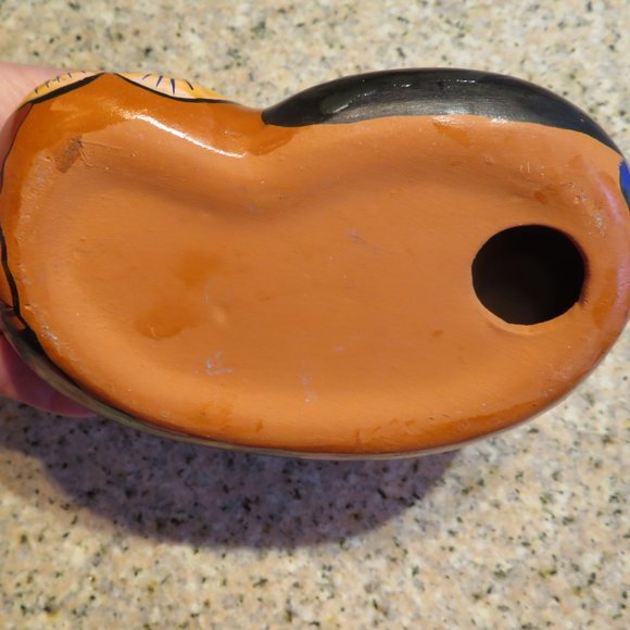 *Vintage* Pottery Folk Art CAT Very Colourful (F50) - Picture 6 of 6